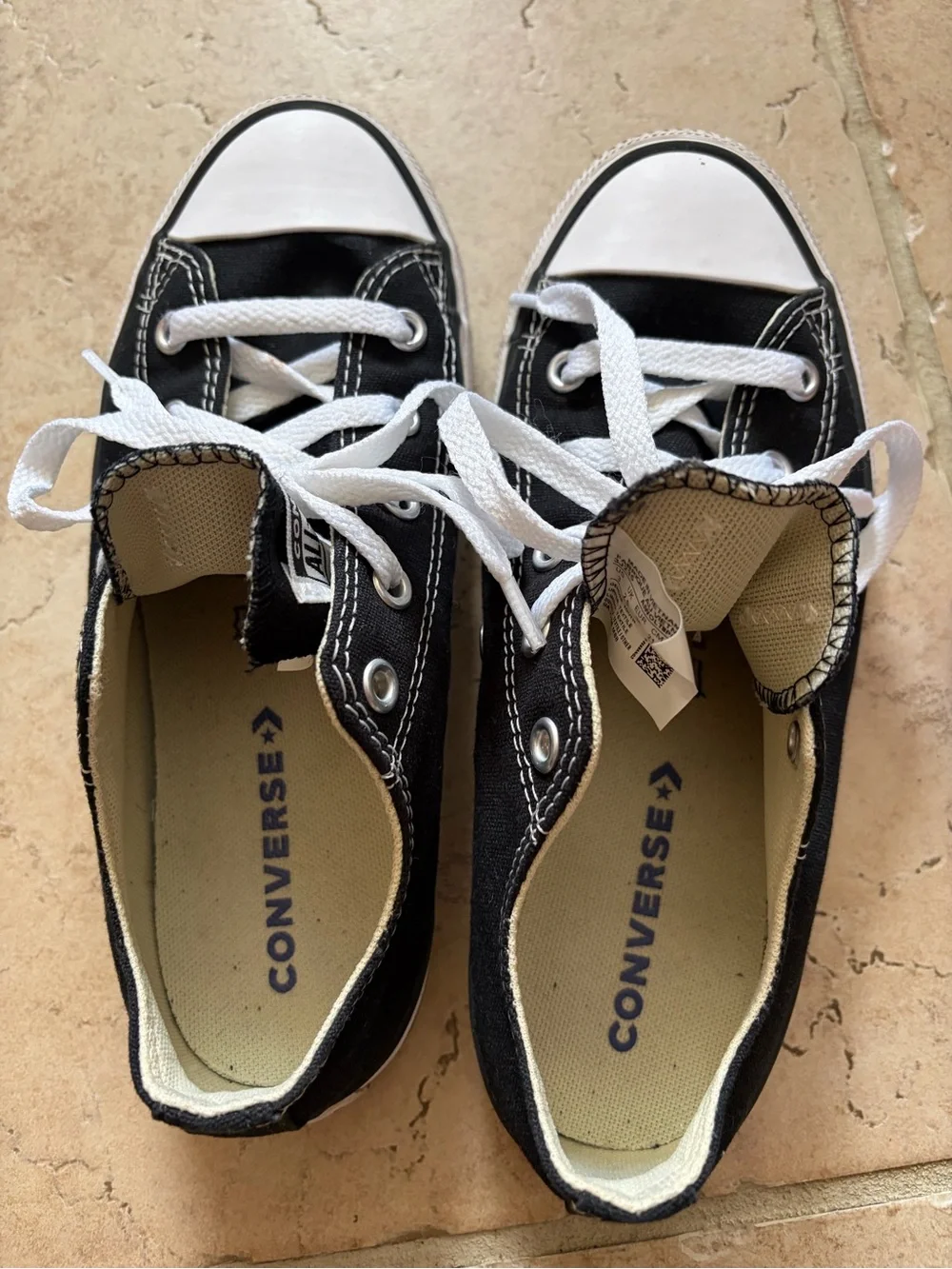 Converse Kids Black and White Low Top Sneakers